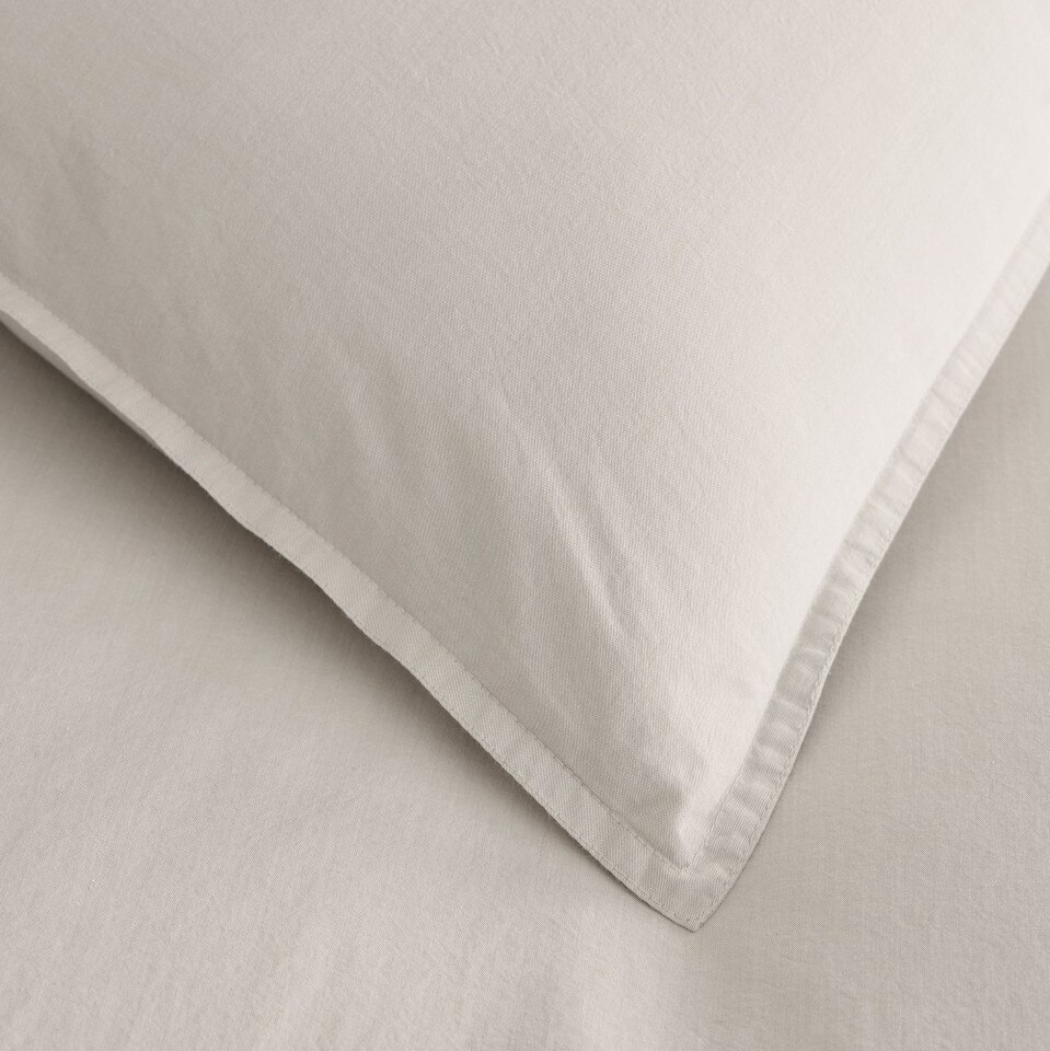 Organic Washed Cotton Percale Duvet Cover & Pillowcases
